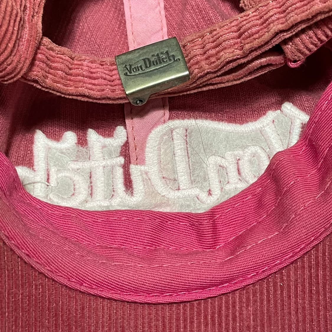 본더치 코듀로이 빈티지 볼캡 핑크 상품이미지3