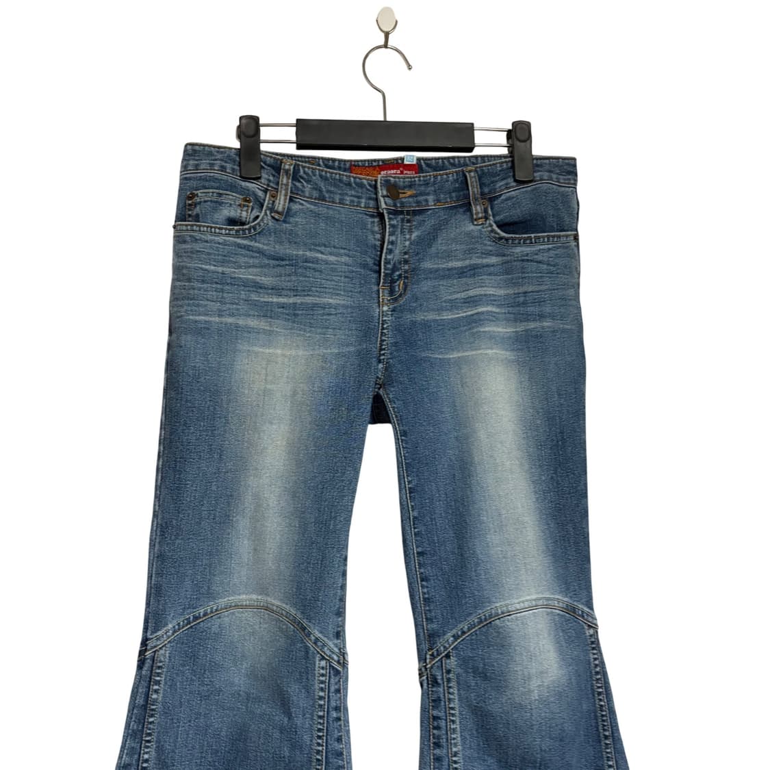 빈티지 빅 벨바텀 플레어 데님팬츠 29 히피 웨스턴 상품이미지5
