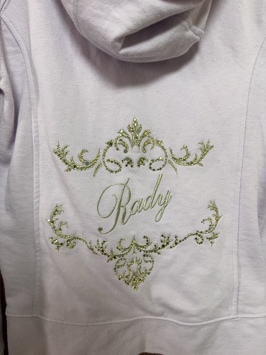 Rady 라디 일본 빈티지 오네갸루 큐빅비즈 연보라 퍼플 후드집업 상품이미지5