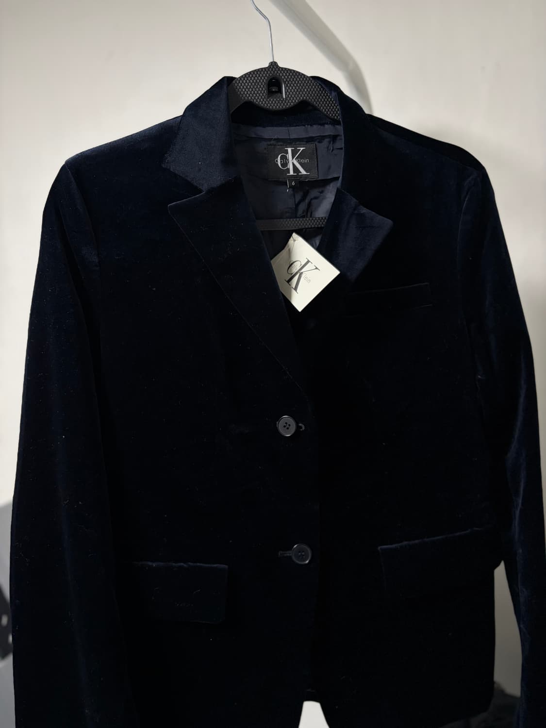 캘빈클라인 ck 일본판 새상품 올드스쿨 벨벳 크롭자켓 95 상품이미지2
