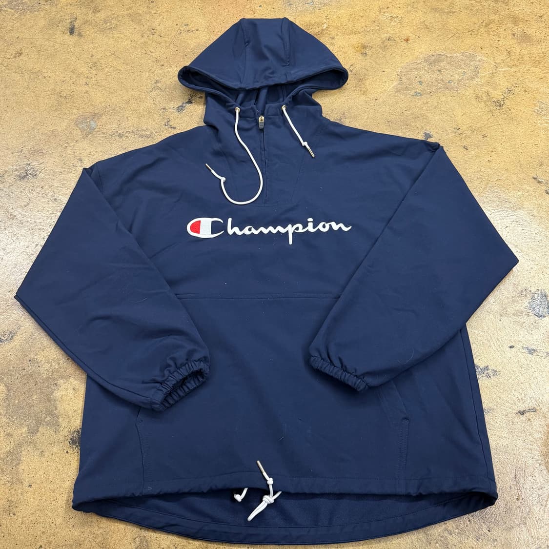 [정품/M] 챔피온 네이비 후드 아노락 반집업 바람막이 b14 상품이미지2