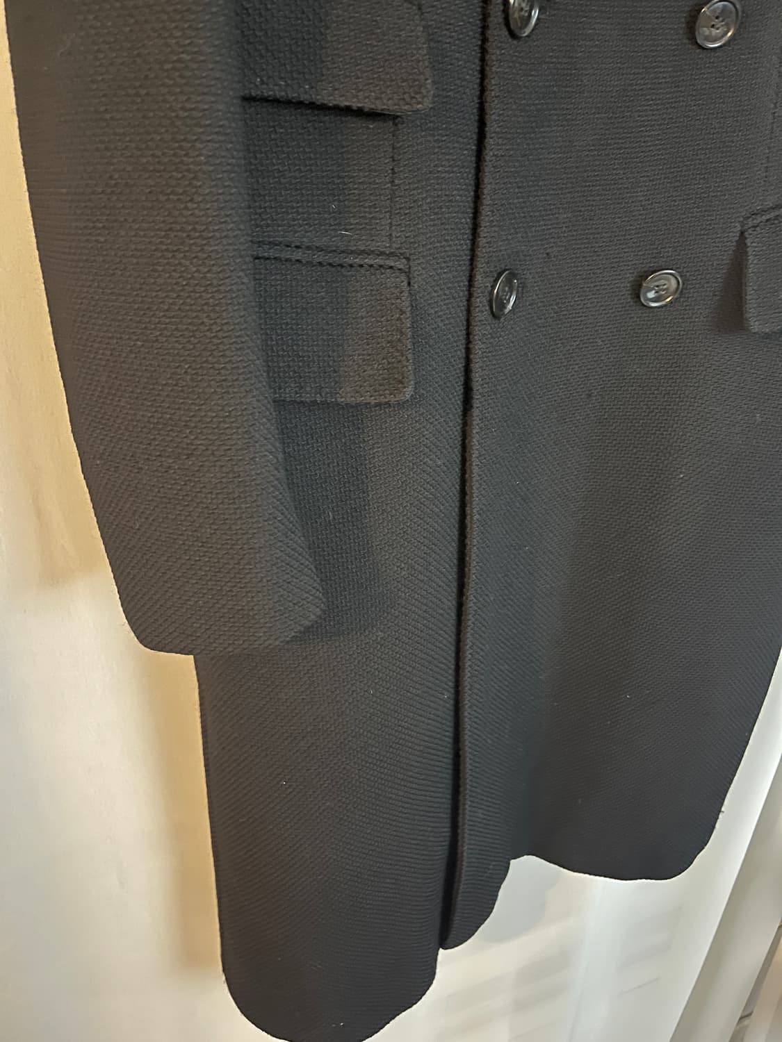 00s 엠포리오 아르마니 더블 체스터필드 벨벳 코트 상품이미지3