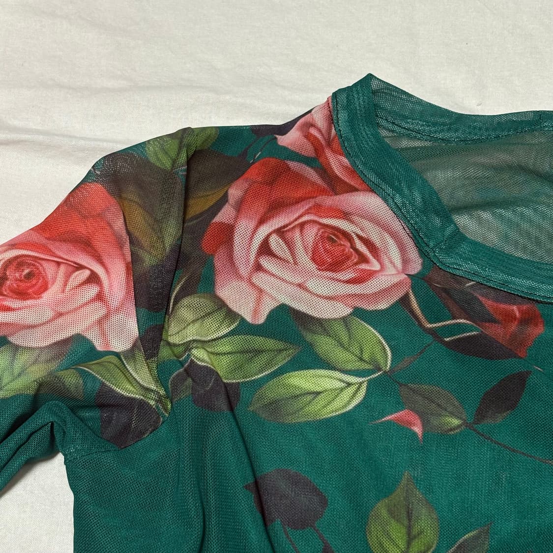 모리 하구미 오리엔탈 플라워 시스루 롱슬리브 상품이미지3