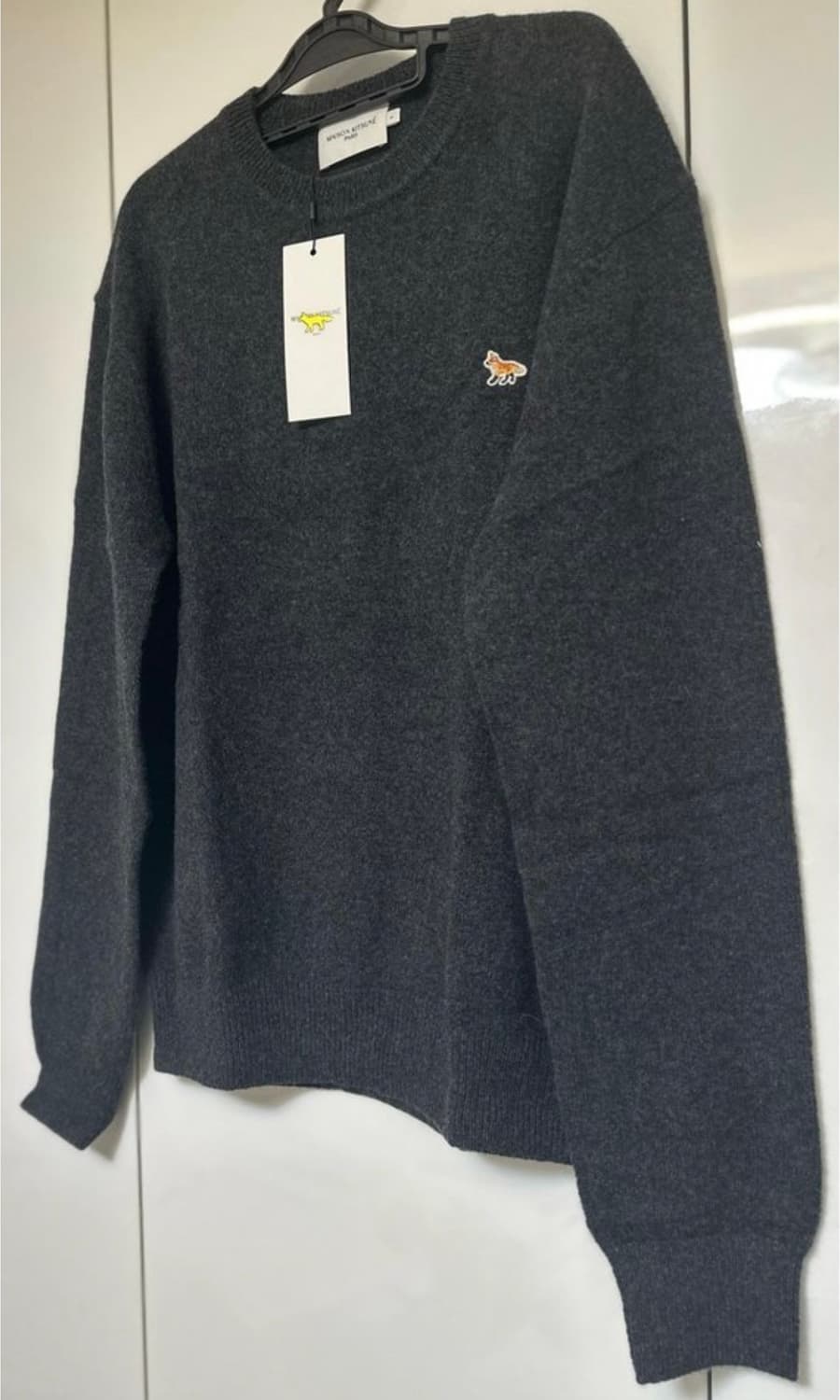 메종키츠네 폭스 패치 니트 그레이  상품이미지3