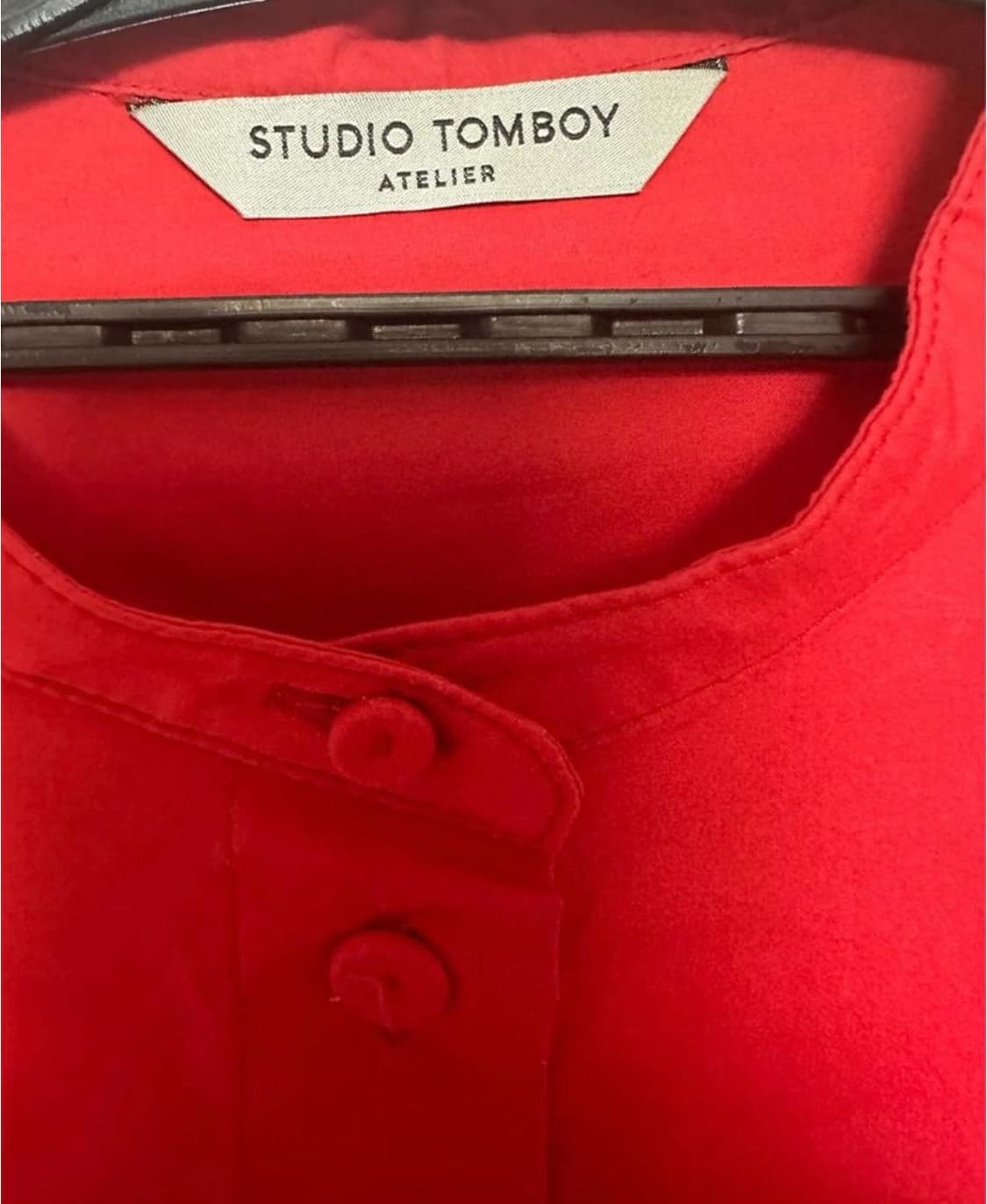 스튜디오 톰보이 레드 차이나넥 셔츠 상품이미지7