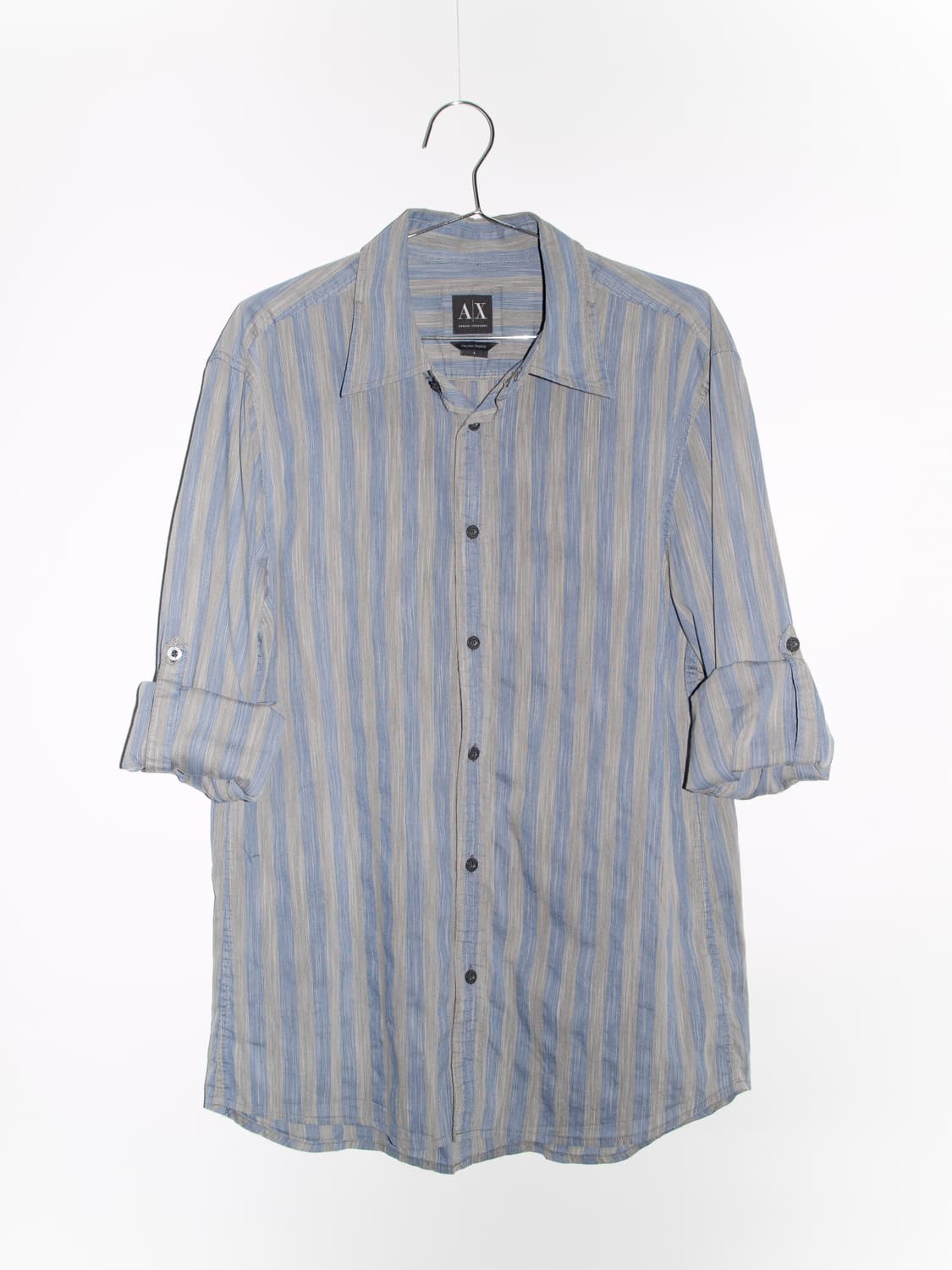 Cotton Roll-up Tab Stripe Shirts 상품이미지2