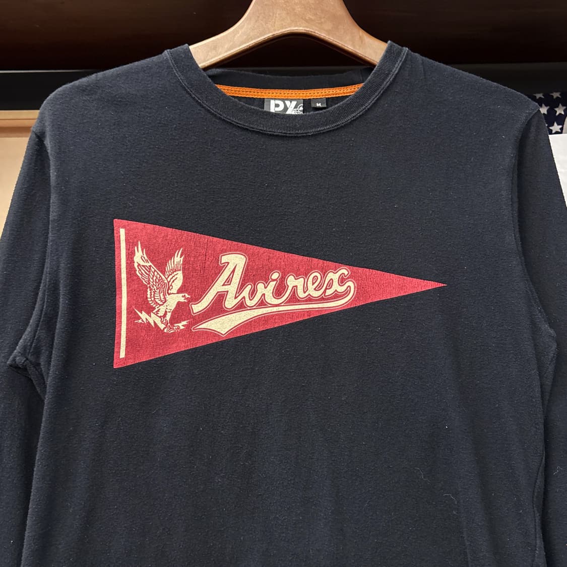 00s 아비렉스 P.X 아카이브 OG라벨 이글 프린팅 롱슬리브 N1264 상품이미지3