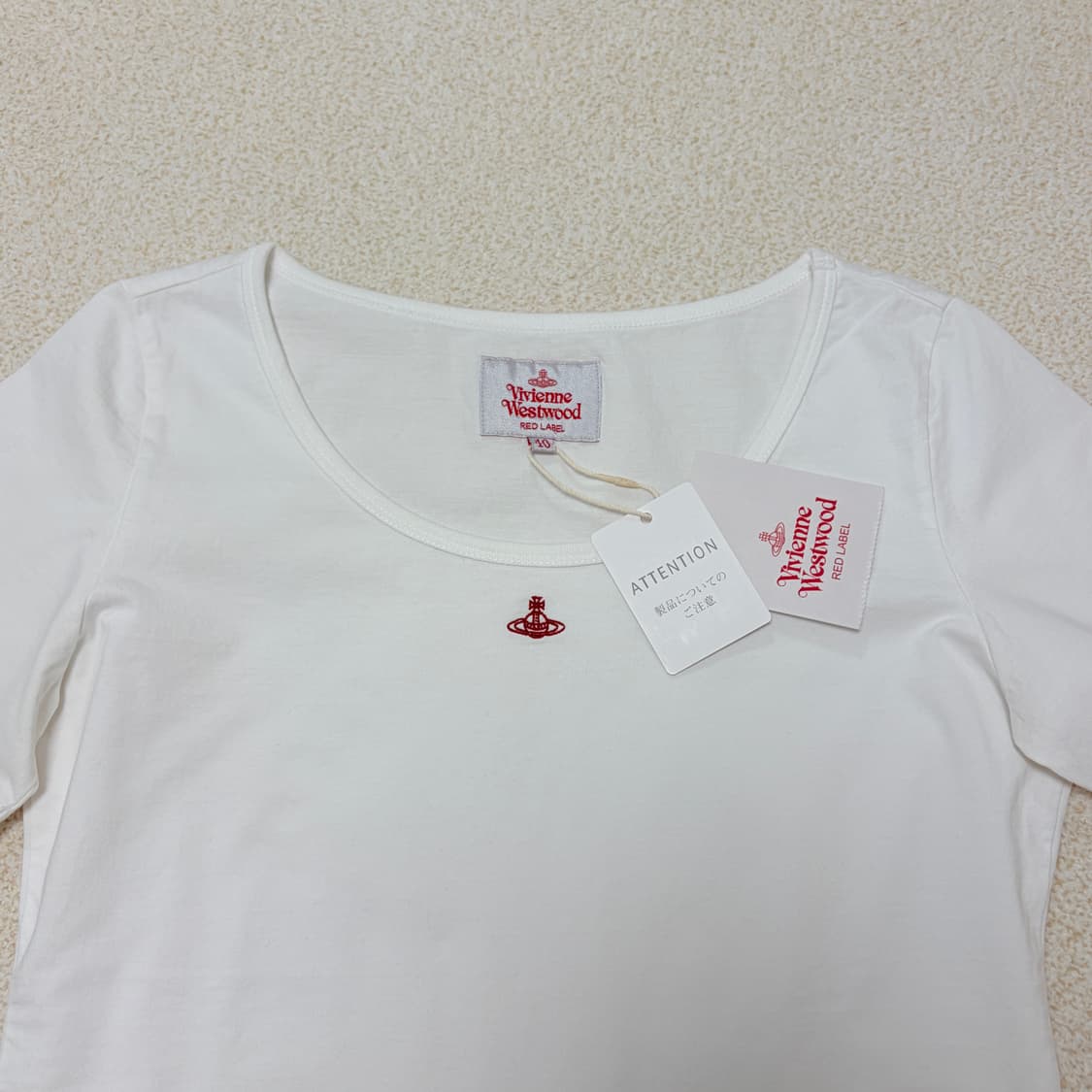 비비안웨스트우드 코튼 베이직 반팔 티셔츠 상품이미지3