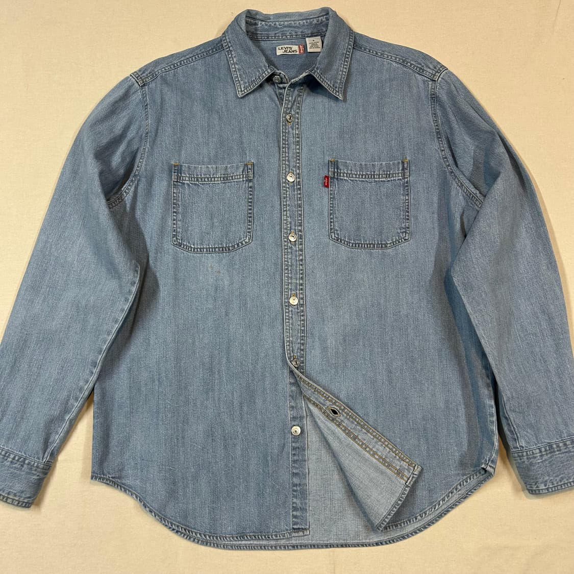 L) 리바이스 투포켓 워크 데님 셔츠 자켓 T버튼 타입 상품이미지2