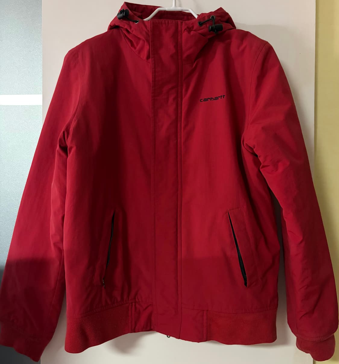 칼하트 레드 후드 바람막이 패딩 자켓 s 남녀공용 상품이미지1