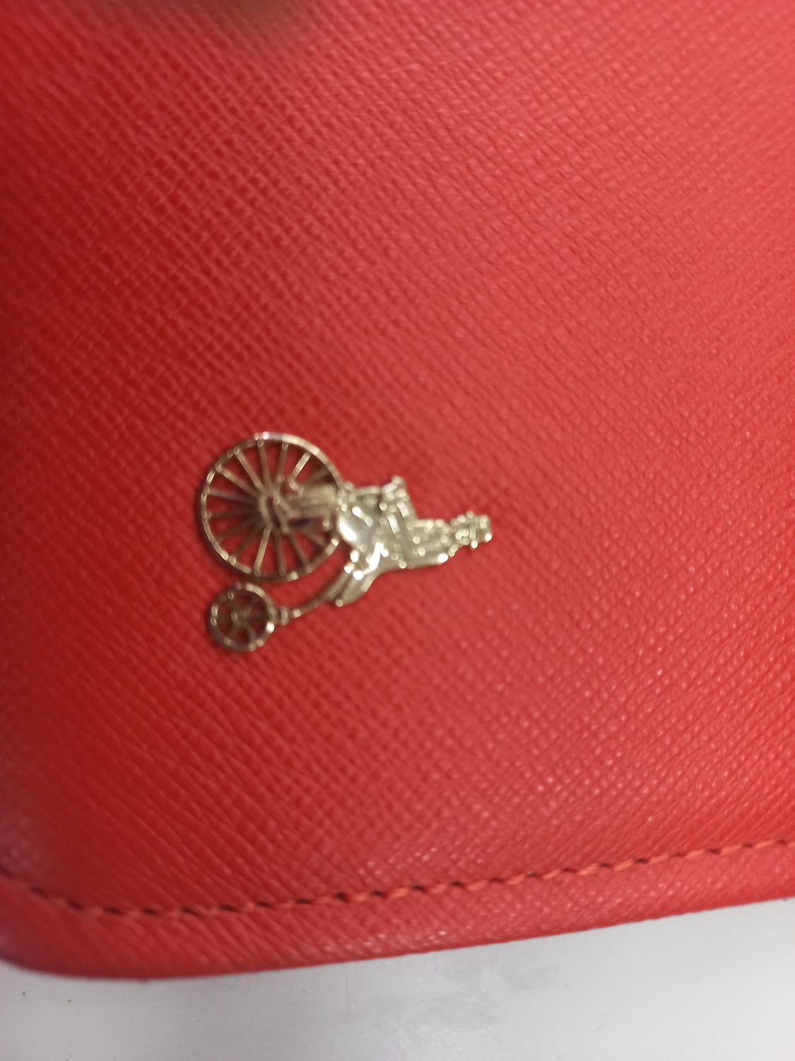 빈폴 주황색 가죽 토트백 상품이미지4