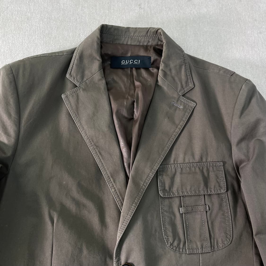 100 구찌 빈티지 포켓 코튼 블레이져 상품이미지3