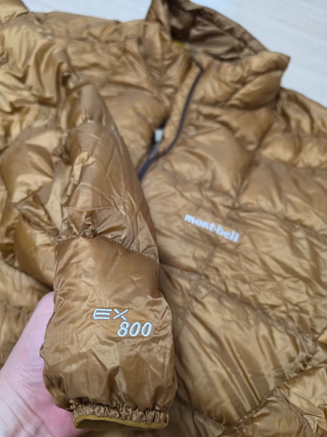 몽벨 슈페리어 남성 다운 EX800 브라운 XL 경량패딩 상품이미지2