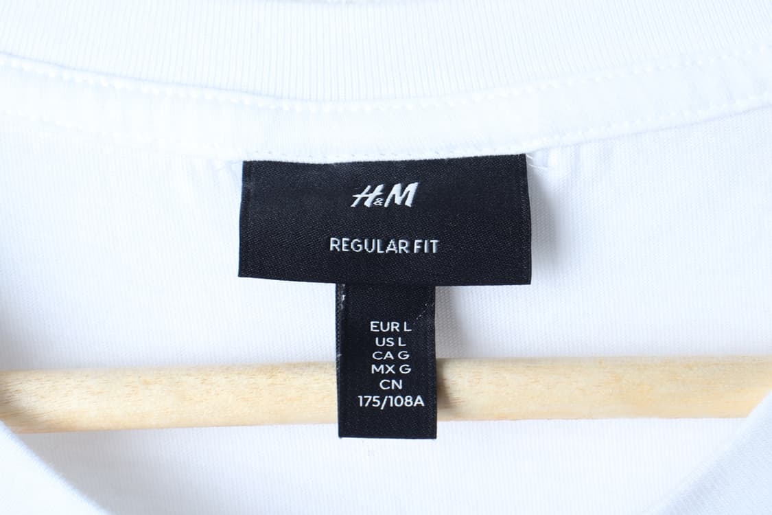 (XL) 에이치앤엠 반팔 티셔츠 화이트 무지 기본-H32305 상품이미지5