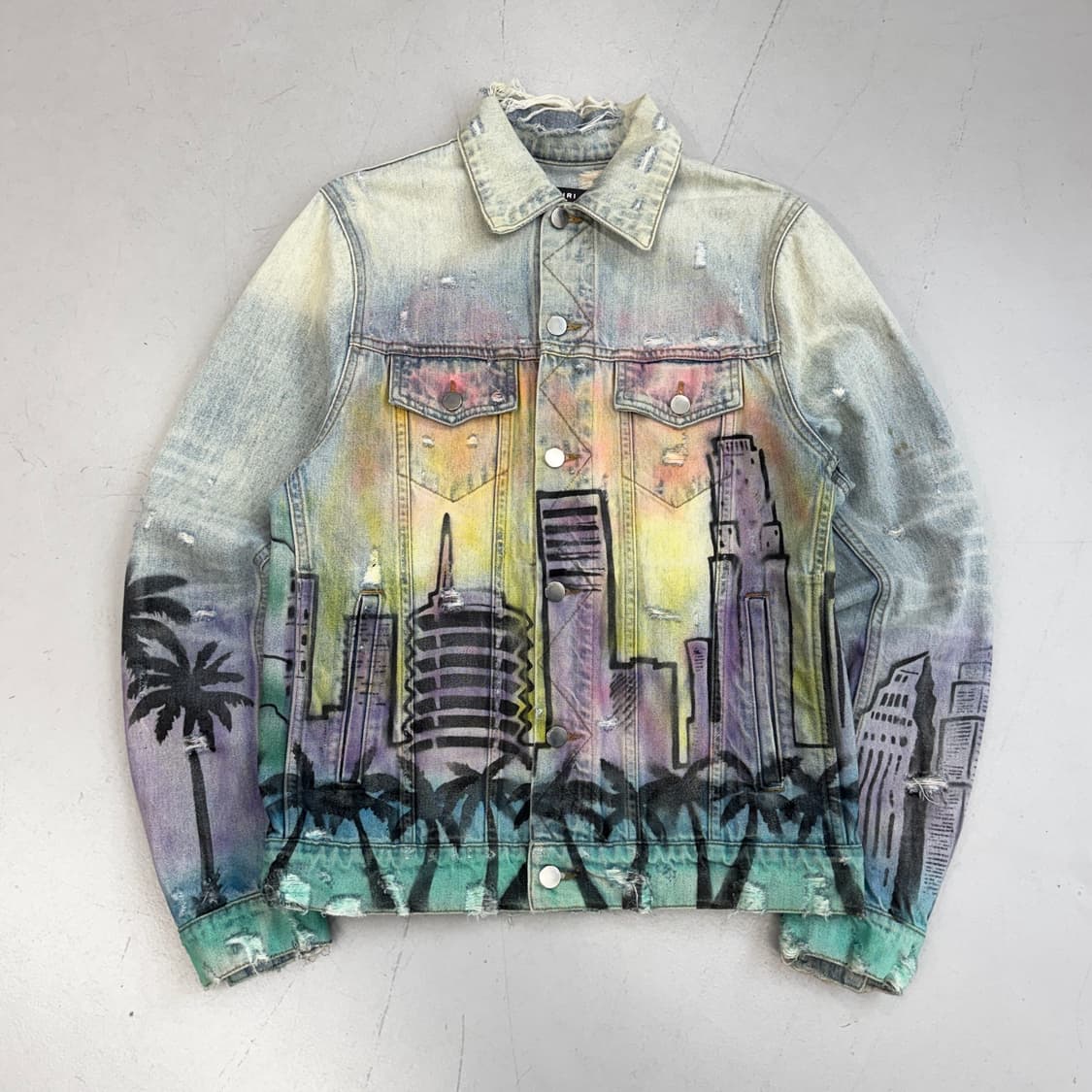 아미리 시티스케이프 디스트레스드 데님 자켓 상품이미지2