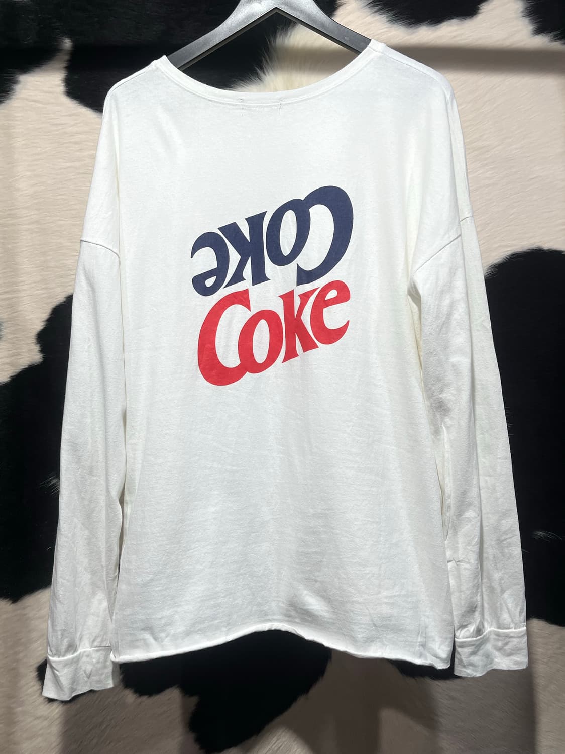 Coke 프린팅 화이트 롱슬리브 상품이미지5