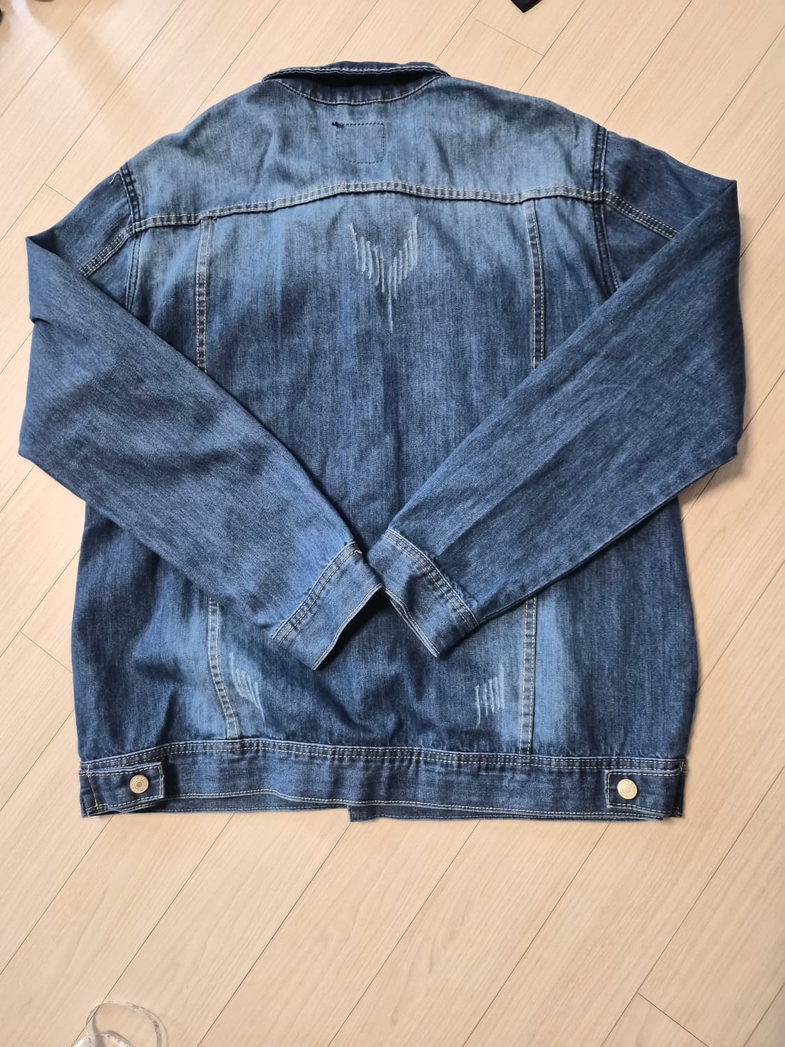빈티지 워싱 데님 자켓 (가슴 60/총장 72) 상품이미지4