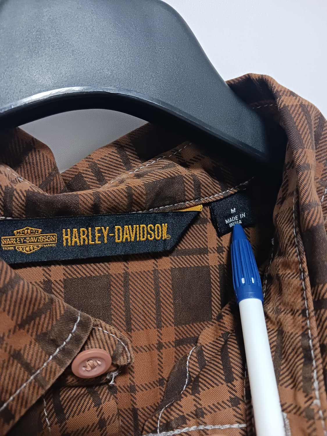 할리데이비슨 뒤포인트 체크셔츠 상품이미지4