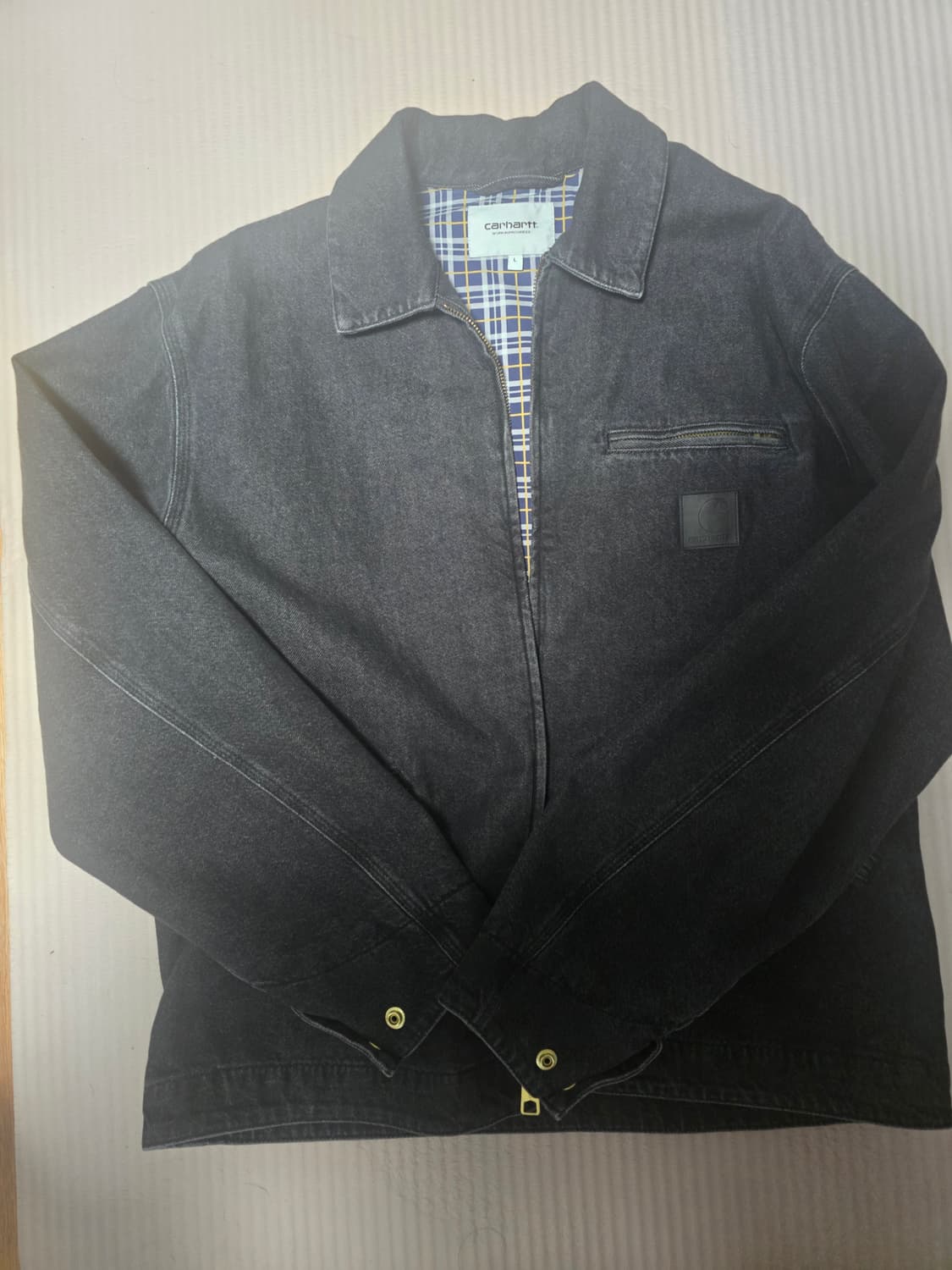 칼하트 wip 흑청 라이더 자켓 L 사이즈 상품이미지1