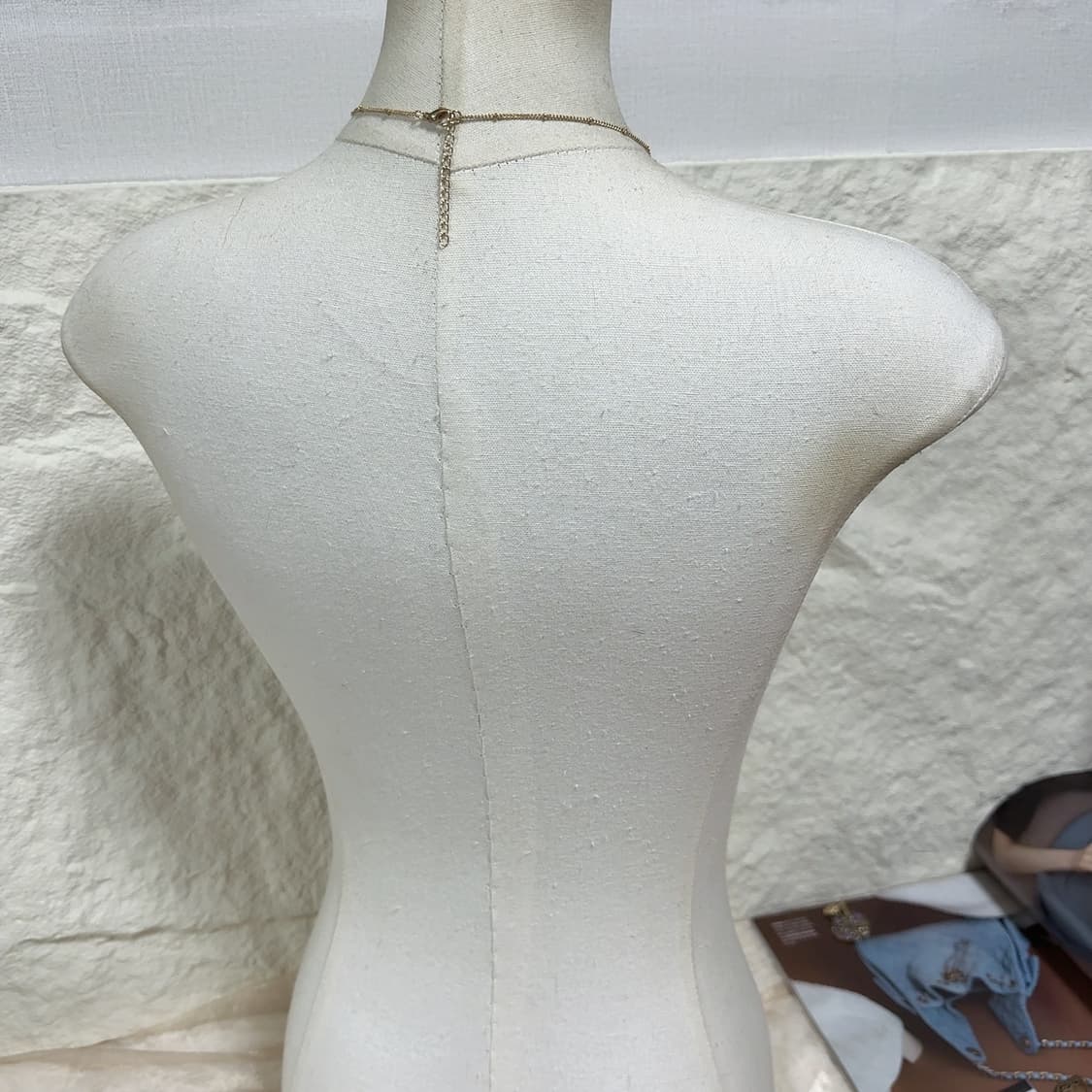 빈티지 아크릴 메탈 링 태슬 목걸이 상품이미지3