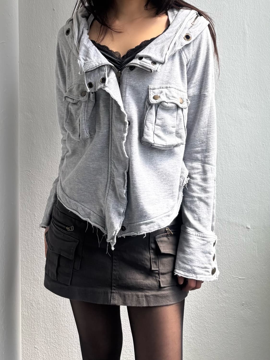 Japanese Vintage Grey Hood Jacket 상품이미지2