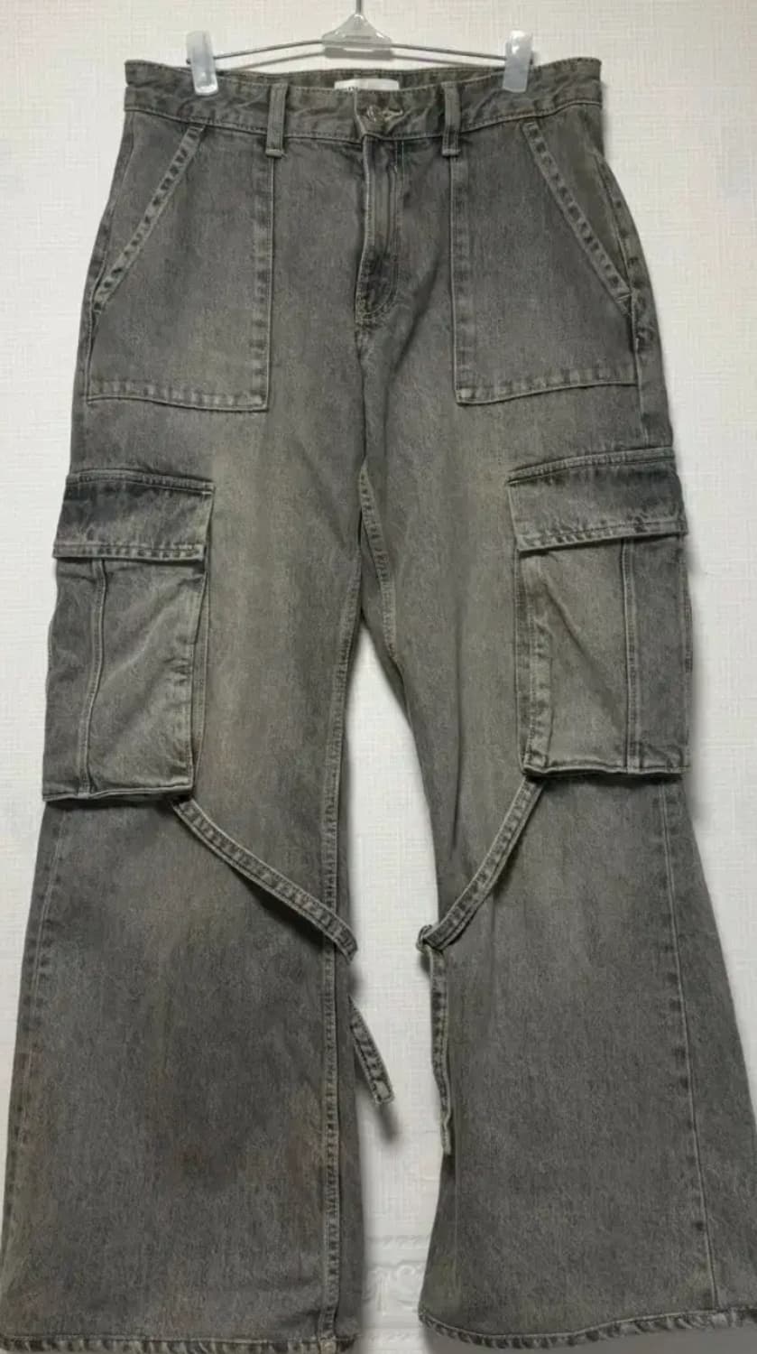 여성용 자라 TRF 데님 와이드 카고팬츠 상품이미지2