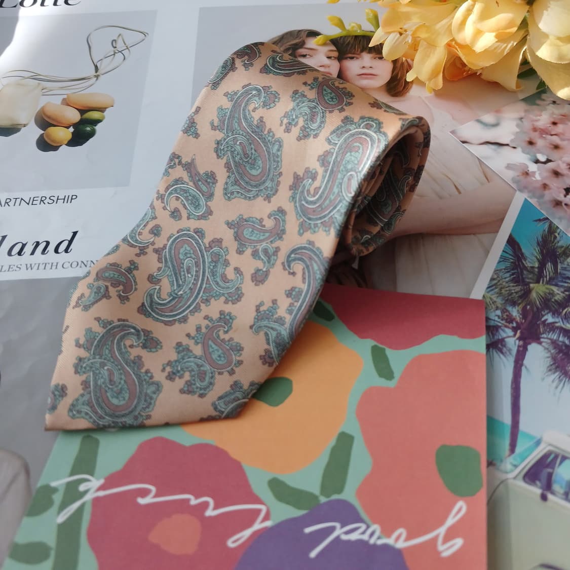 트래드 코페키스 클럽 실크 넥타이 8.3cm A+~A등급 A19005
 상품이미지1