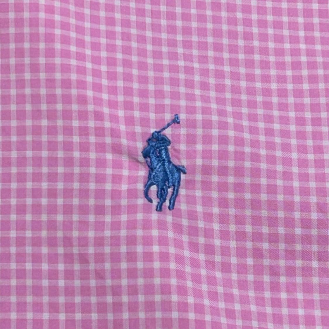 폴로랄프로렌 핑크 깅엄 체크 버튼 다운 긴팔 셔츠 OS 상품이미지2