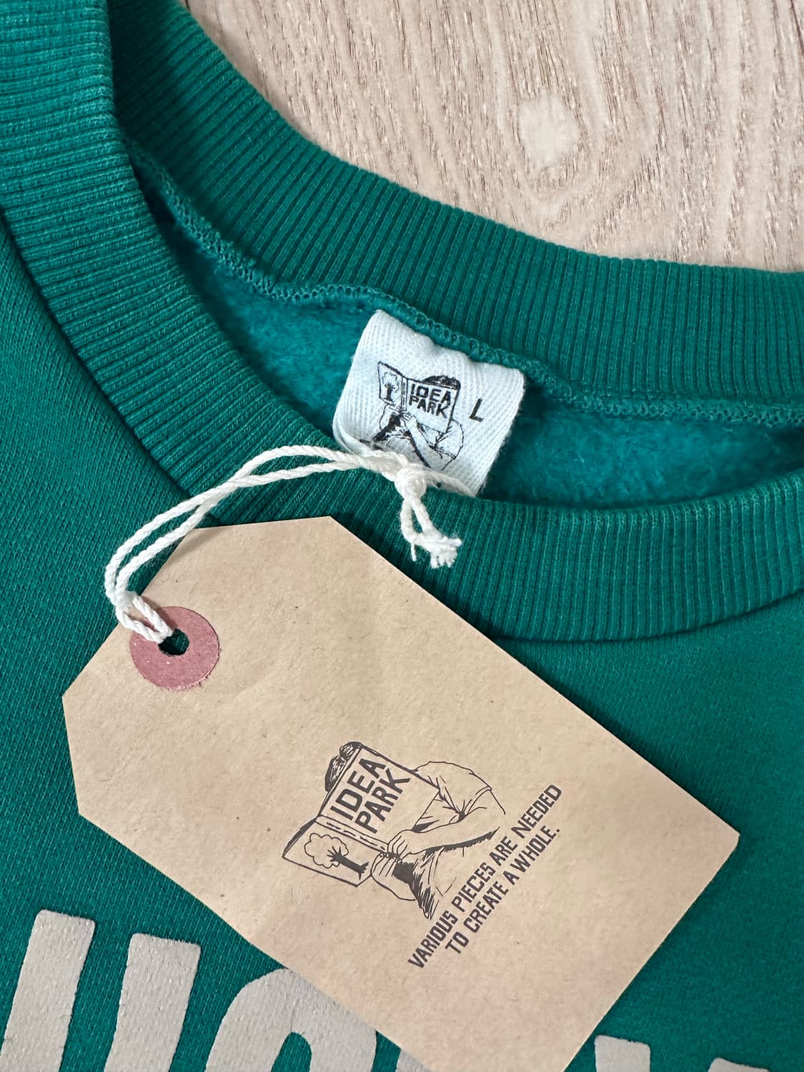 컬렉트피시스 클로버 맨투맨 그린 L 새상품 상품이미지3