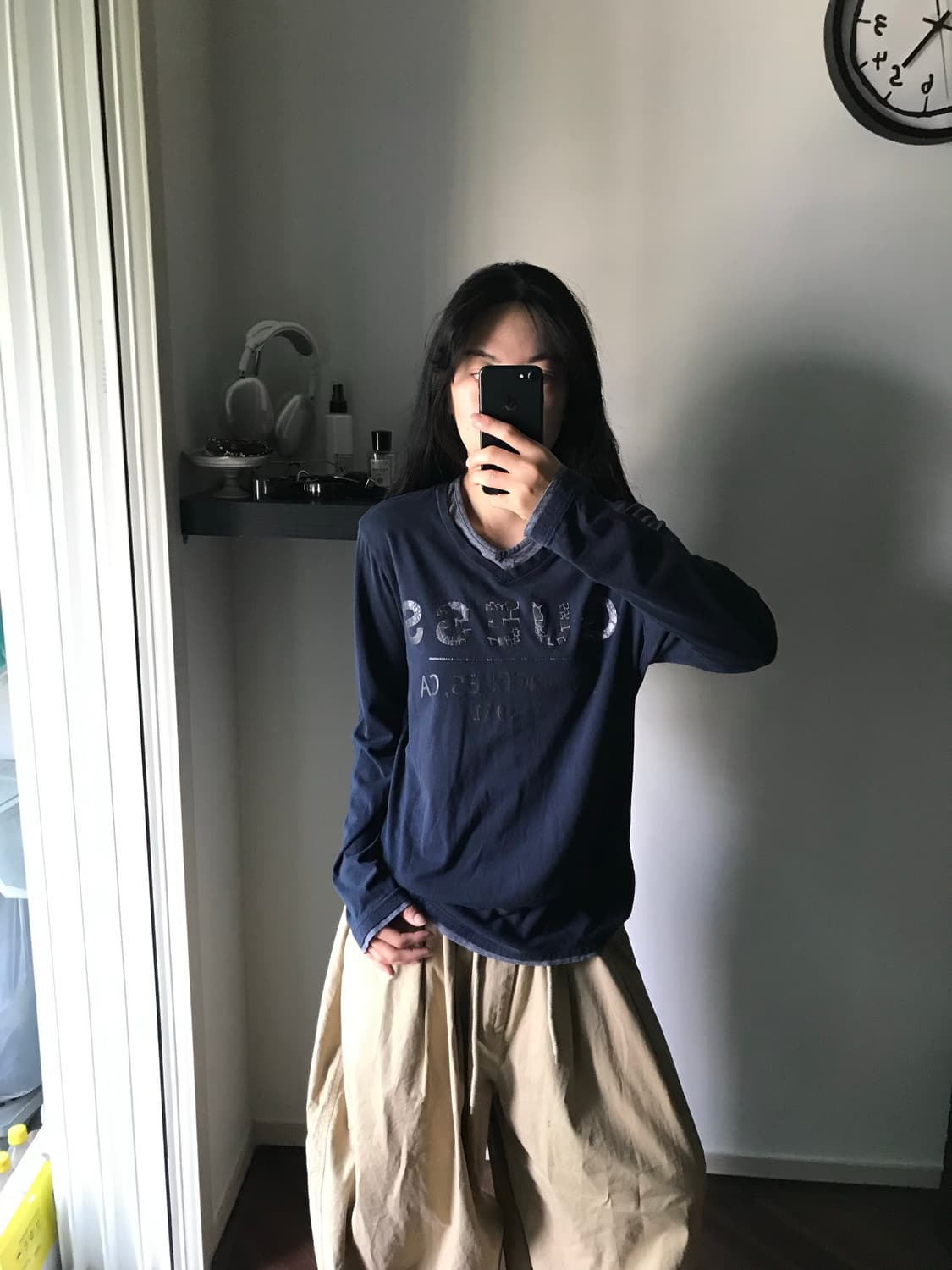 게스 중앙 프린팅 긴팔 슬리브티 상품이미지2