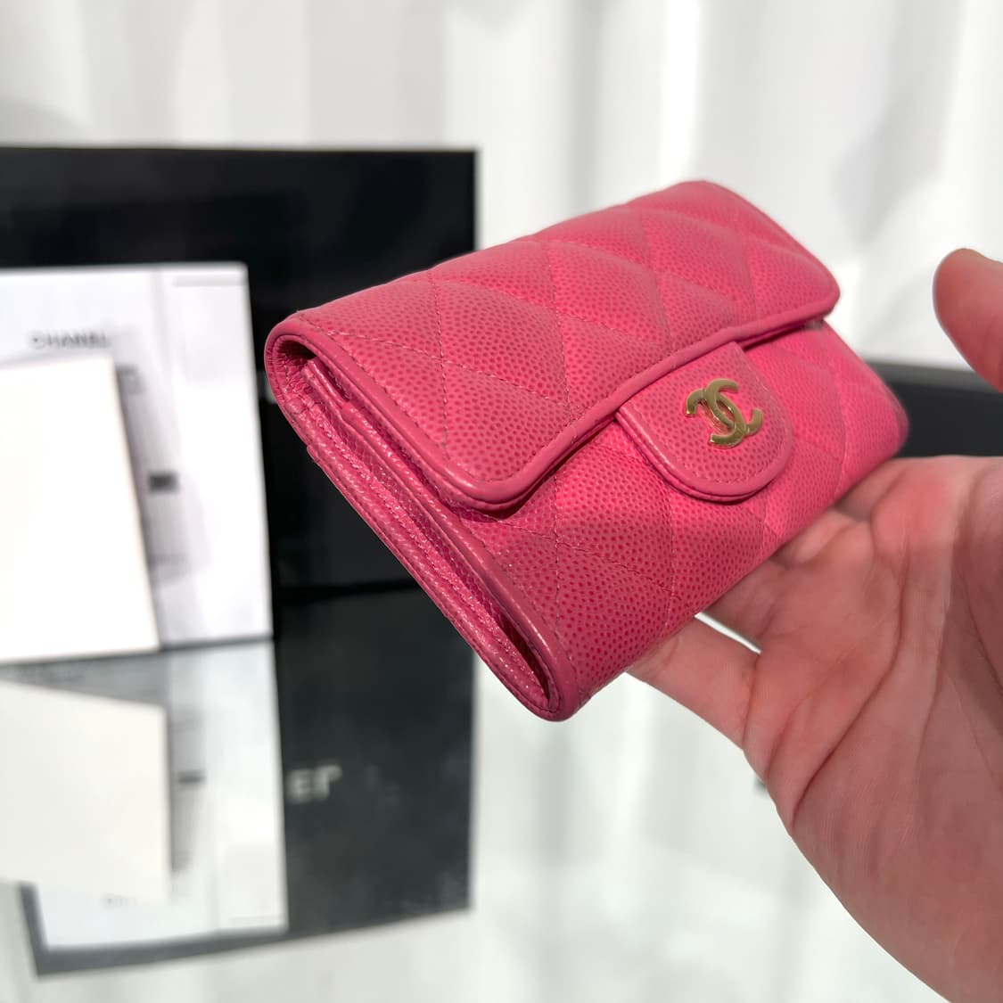 [정품] 샤넬 클래식 똑딱이 카드지갑 상품이미지3