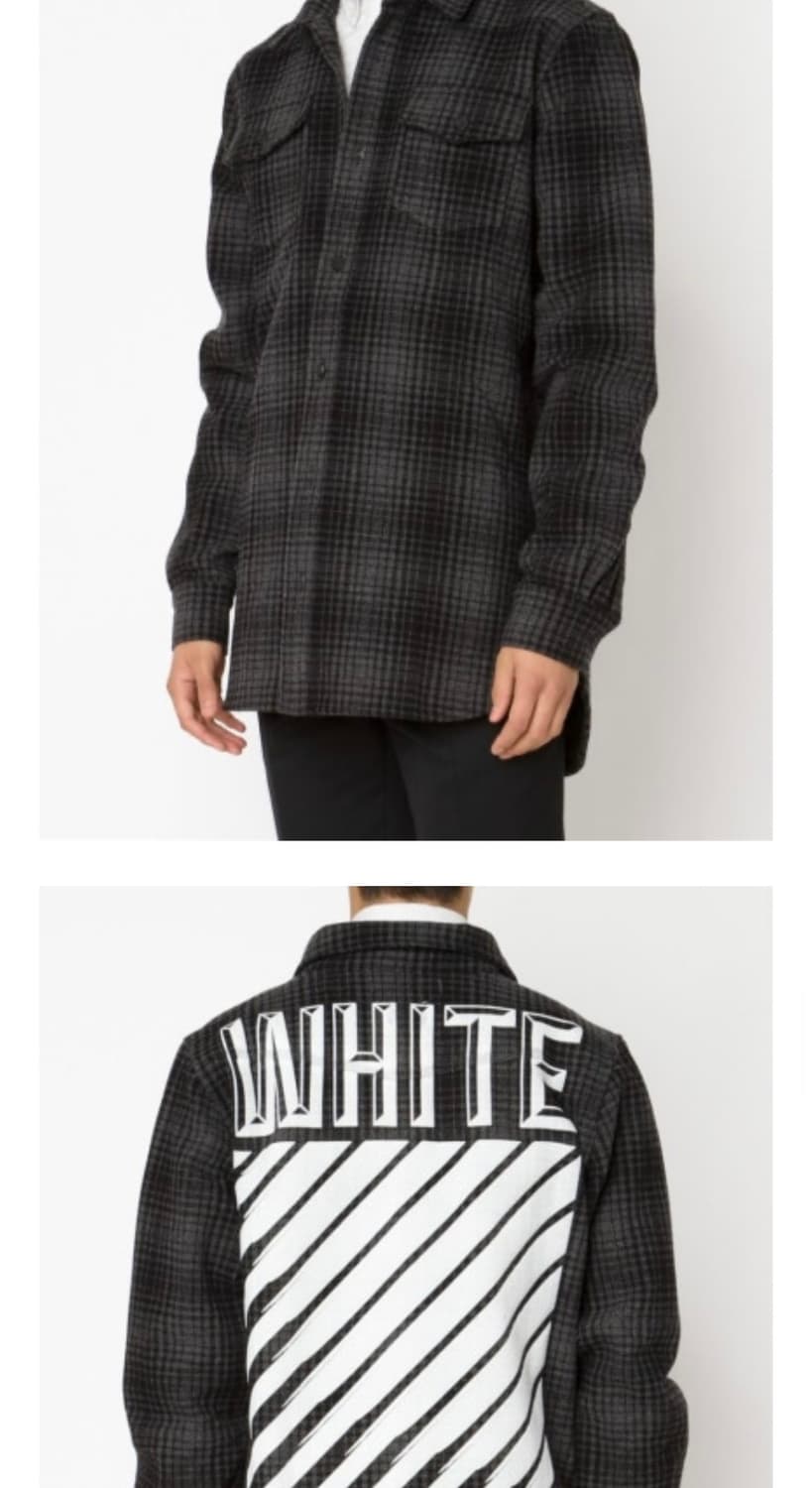 오프화이트 플란넬 타탄 버질아블로 자켓 (L / 105사이즈) 상품이미지2