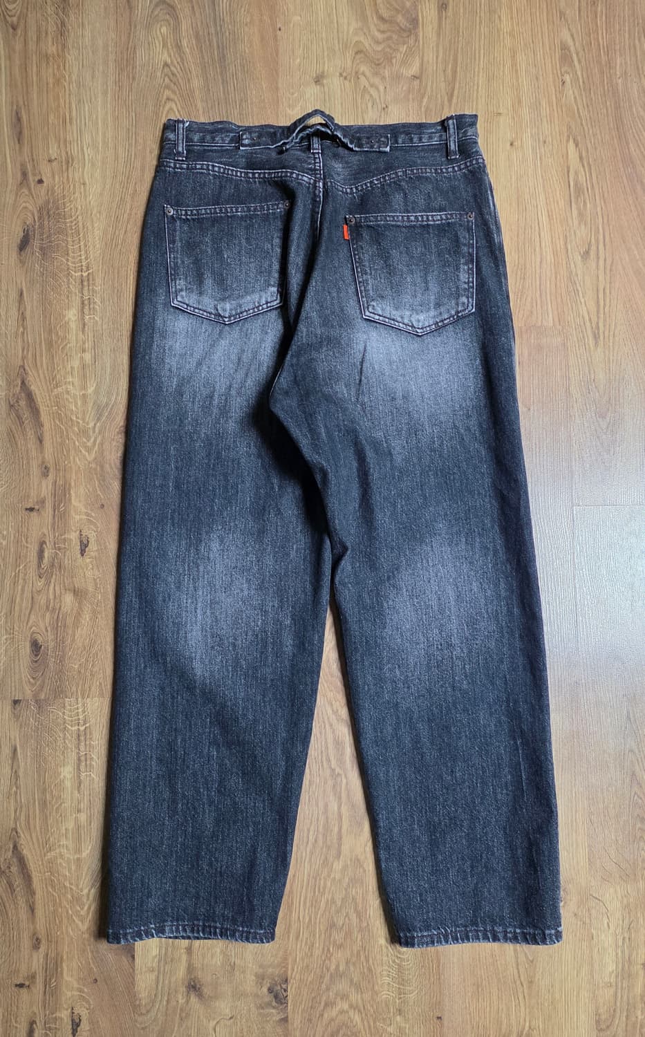 아워셀브스 25ss 와이드테이퍼드 데님 워시드블랙 1 상품이미지5