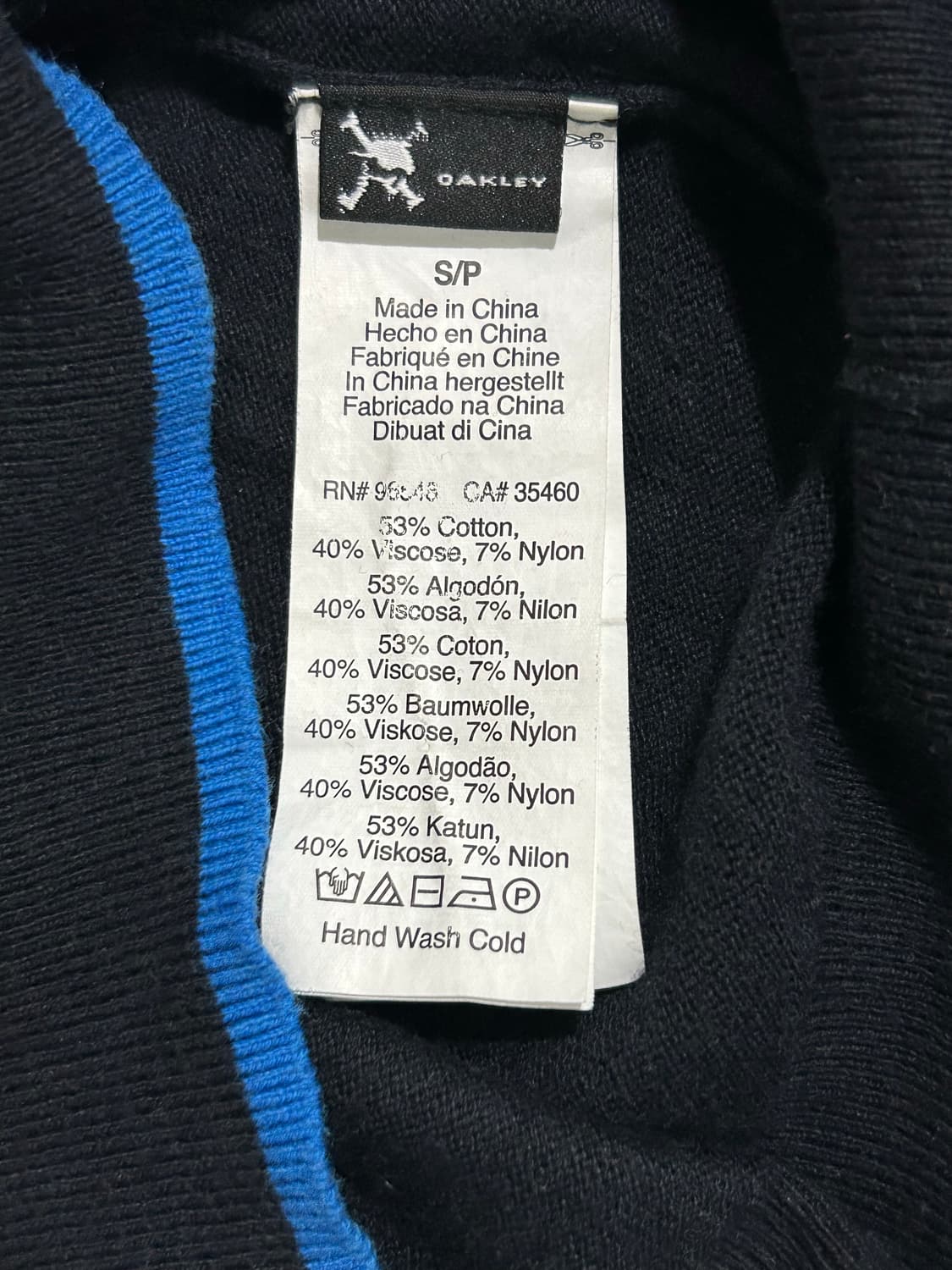 Oakley 남성 V넥니트블랙S 상품이미지7