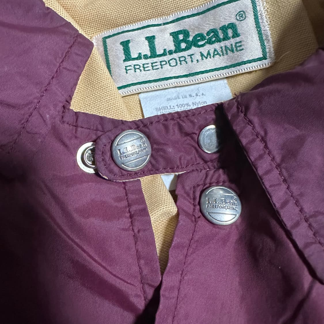 80s LL Bean 버건디 코치자켓 상품이미지5