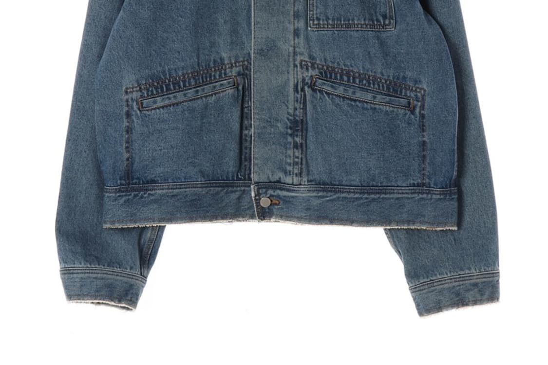 앤더슨벨 로우 컷 디테일 데님 자켓 L 상품이미지4
