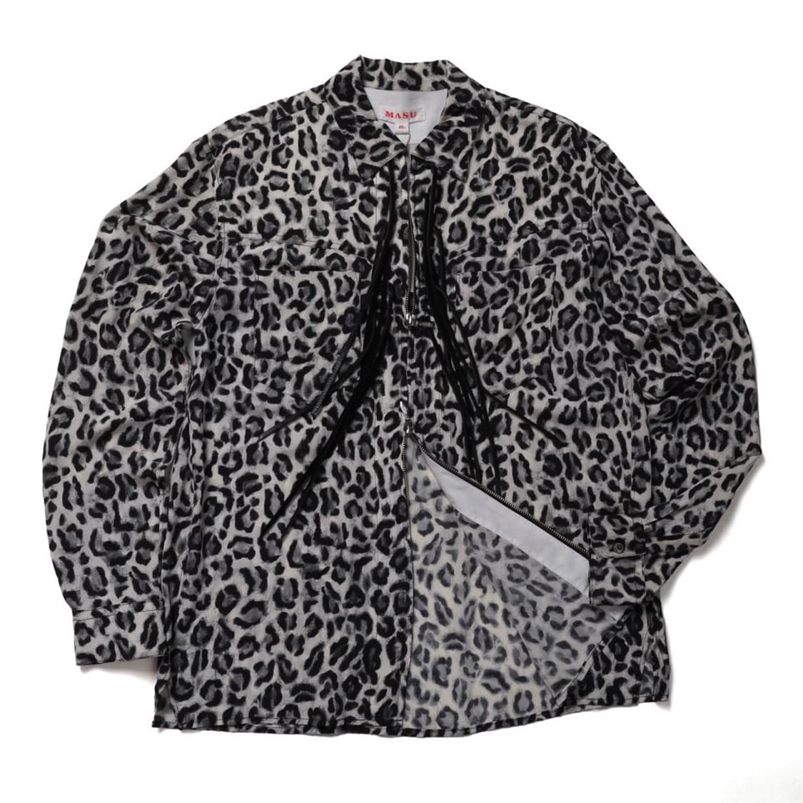 MASU Zip Up Leopard Silk Shirt    상품이미지5
