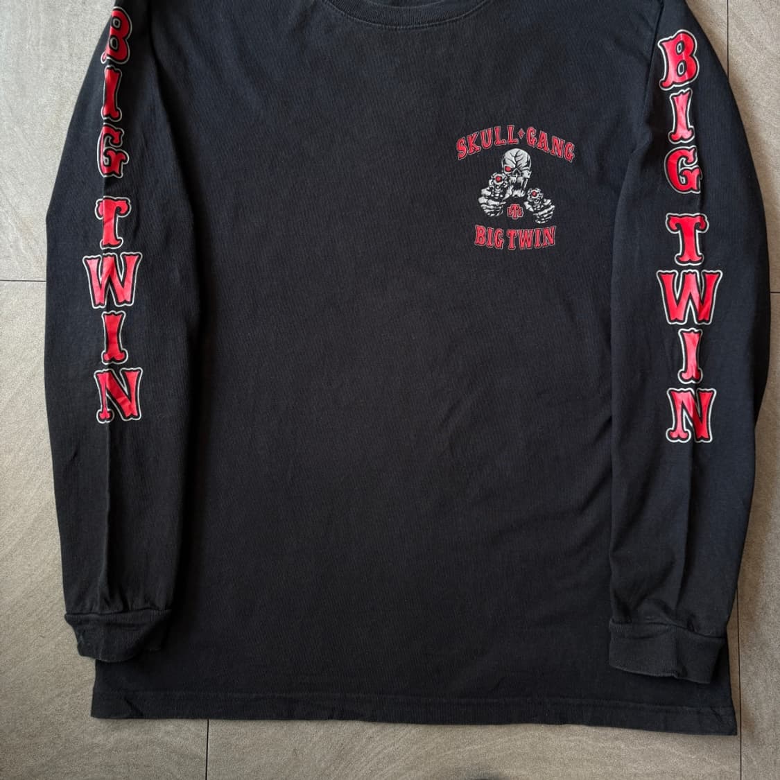 스컬 빅 트윈 블랙 롱 슬리브 상품이미지4