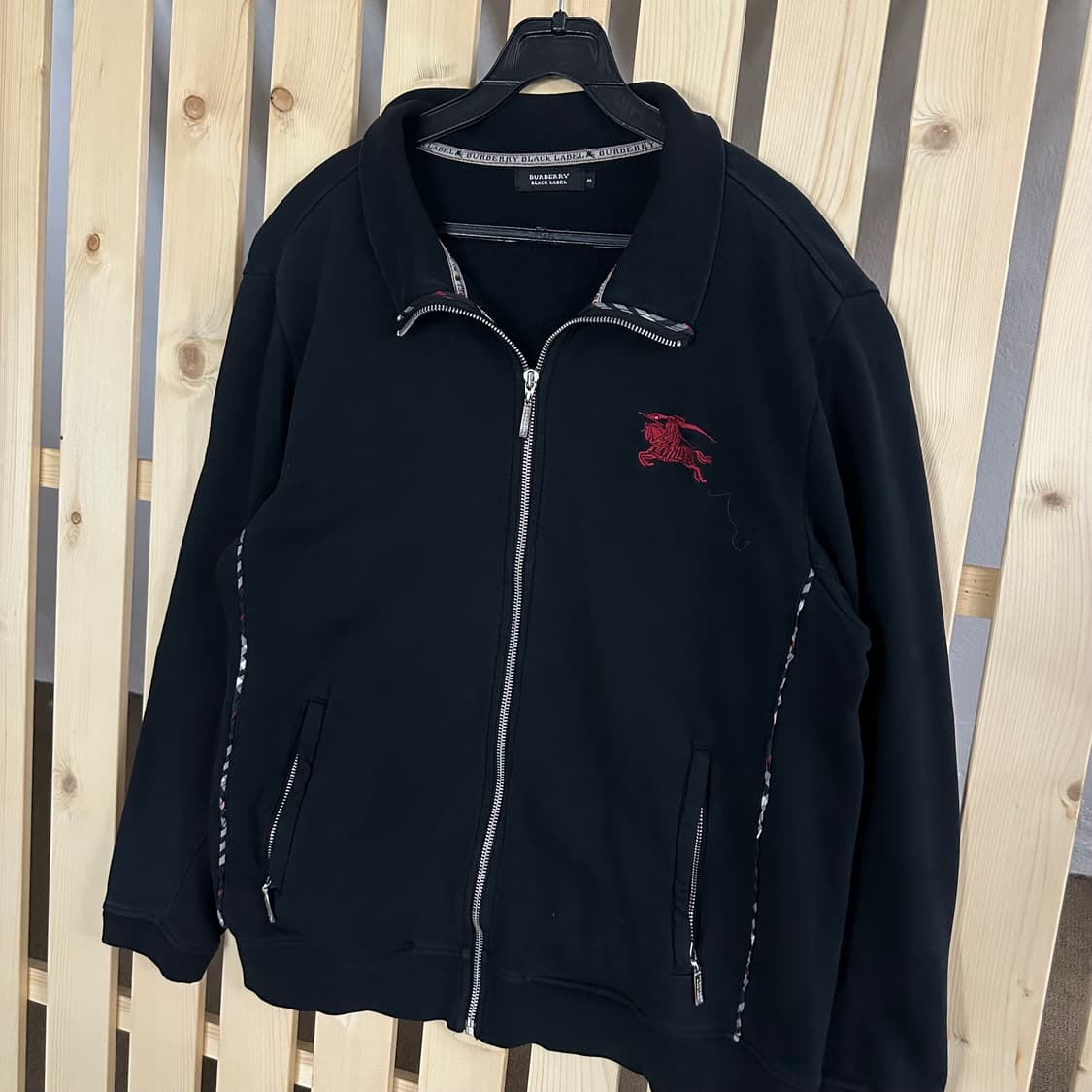 (M) 버버리 블랙라벨 코튼 트랙자켓 져지 집업 상품이미지2