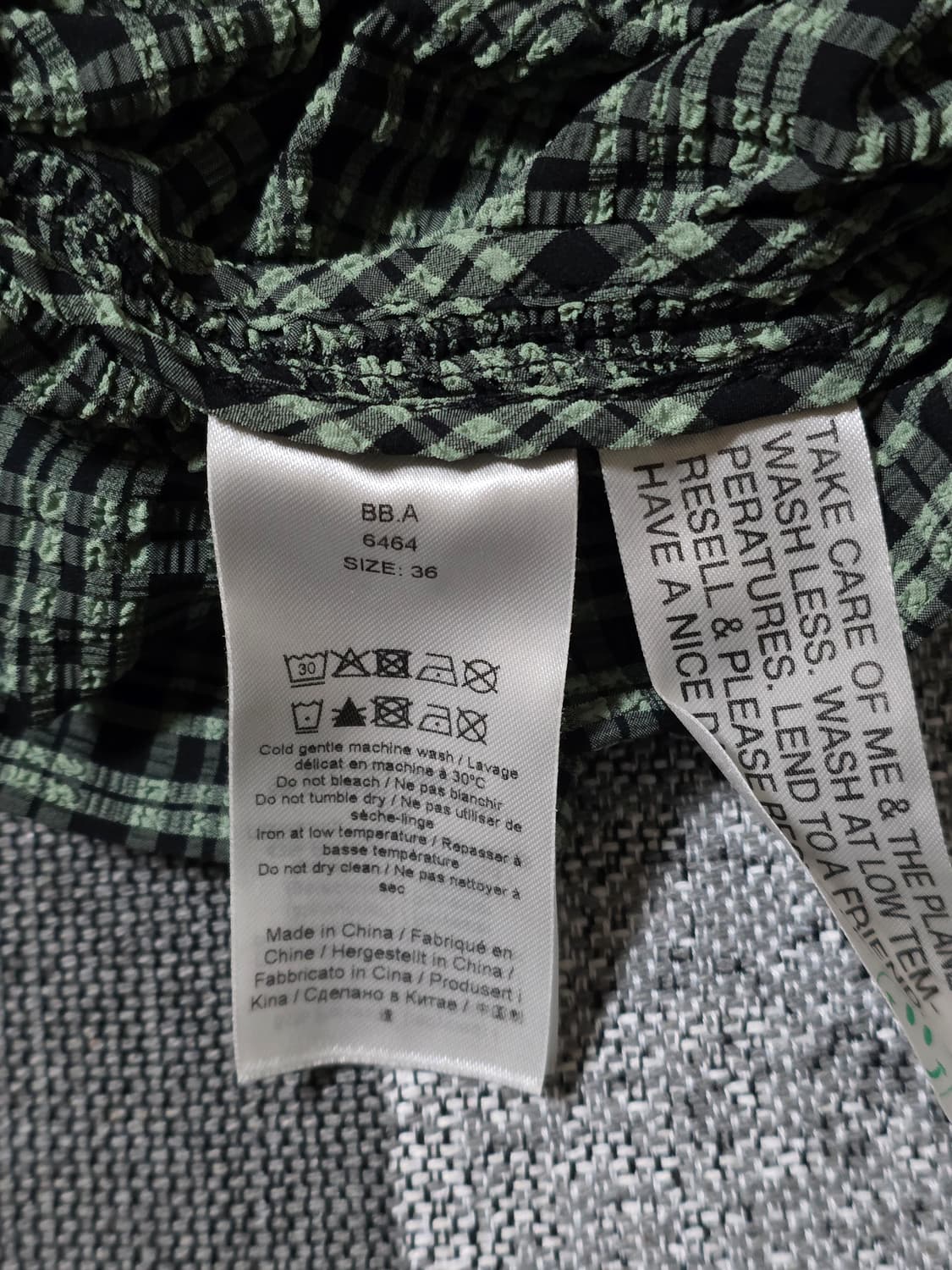 GANNI 가니 체크 셔링 미니 원피스 상품이미지8