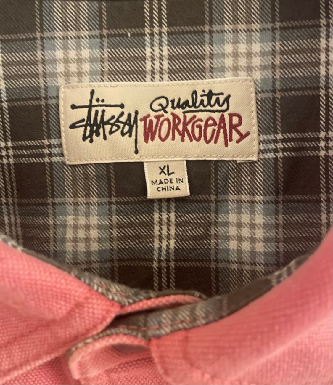 스투시 헤비 워시드 캔버스 셔츠 베리 XL 상품이미지3