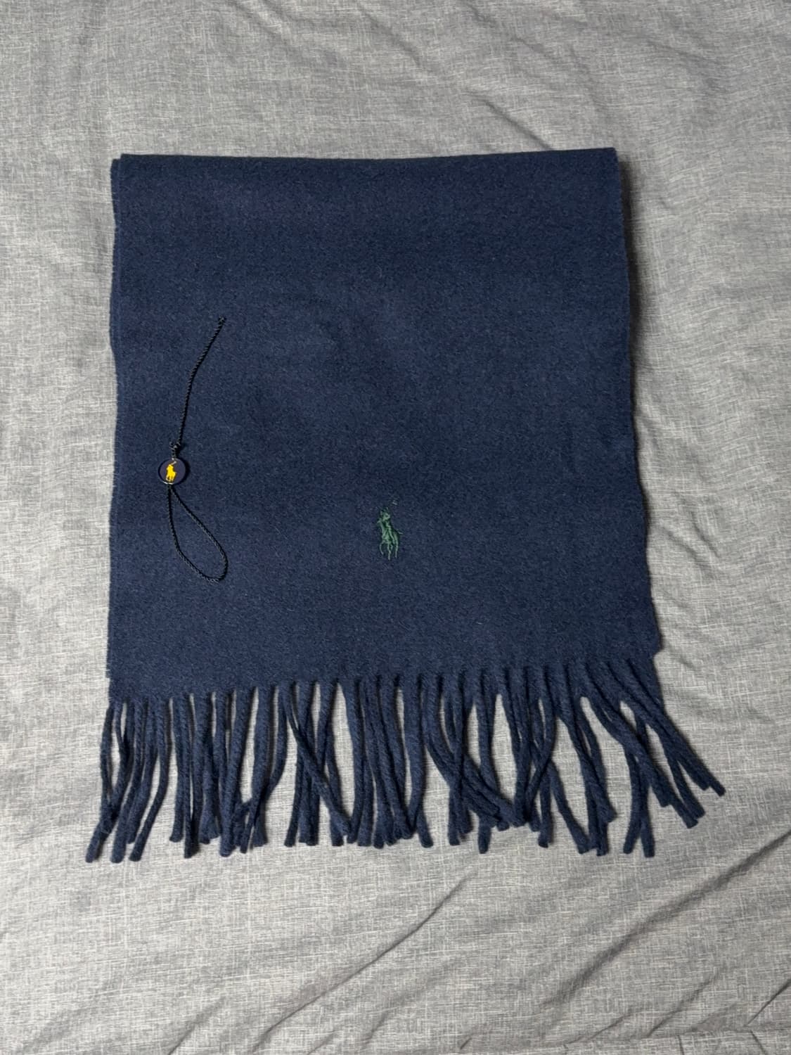 (새상품) 폴로 울 머플러 네이비 상품이미지1