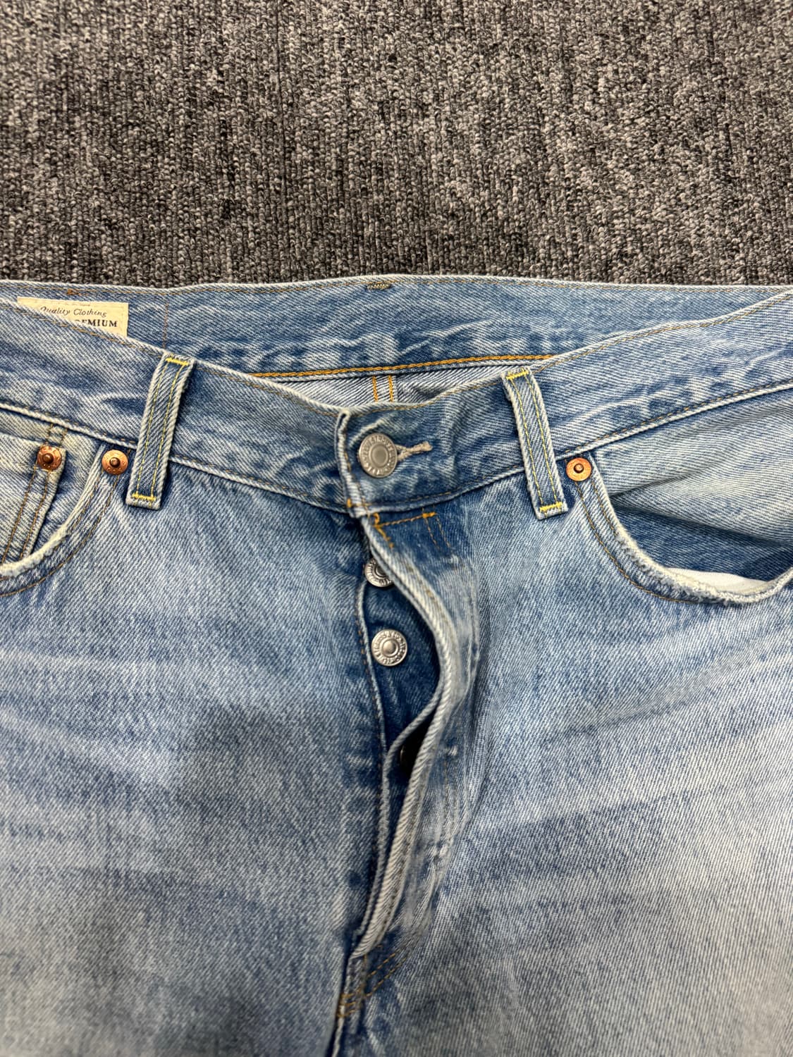 리바이스 501 블랭크탭 프리미엄 라이트 워싱 데님 LVC 상품이미지7