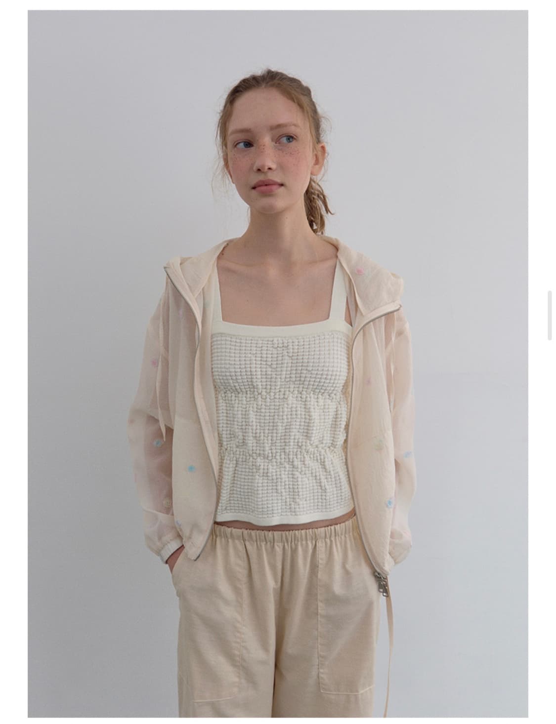 하네 플라워 글로우 시어점퍼 상품이미지3