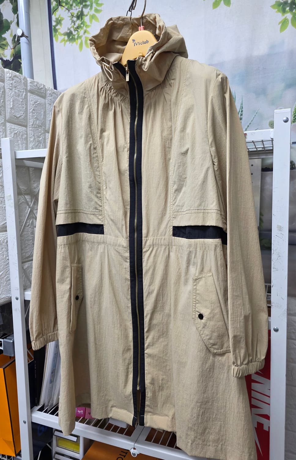 블루페페 여성바람막이 77 사파리 야상 후드 롱바람막이 WM48 상품이미지2