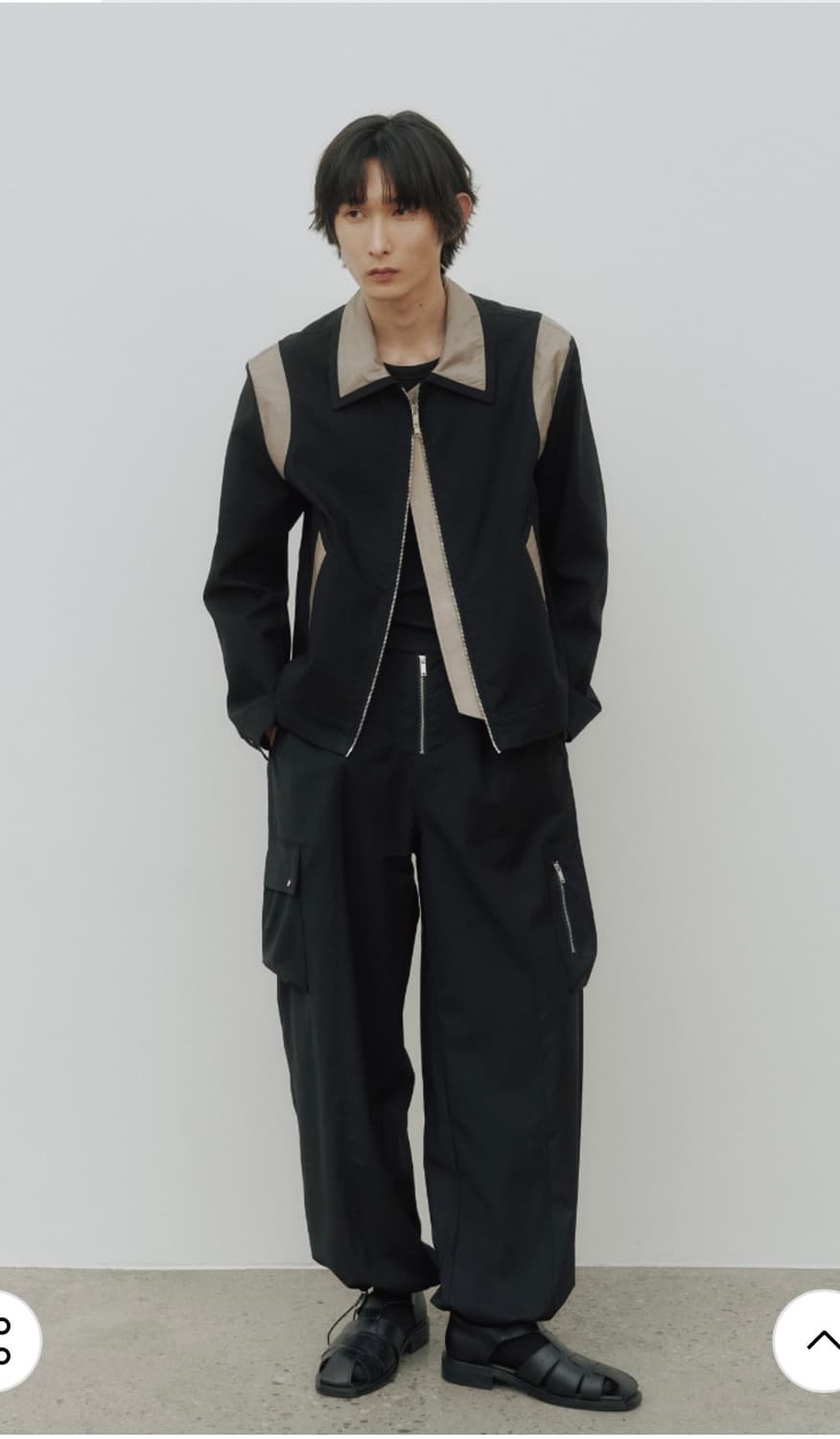 노이어 콘트라스트 오간자 바시티 자켓 (블랙) 상품이미지6