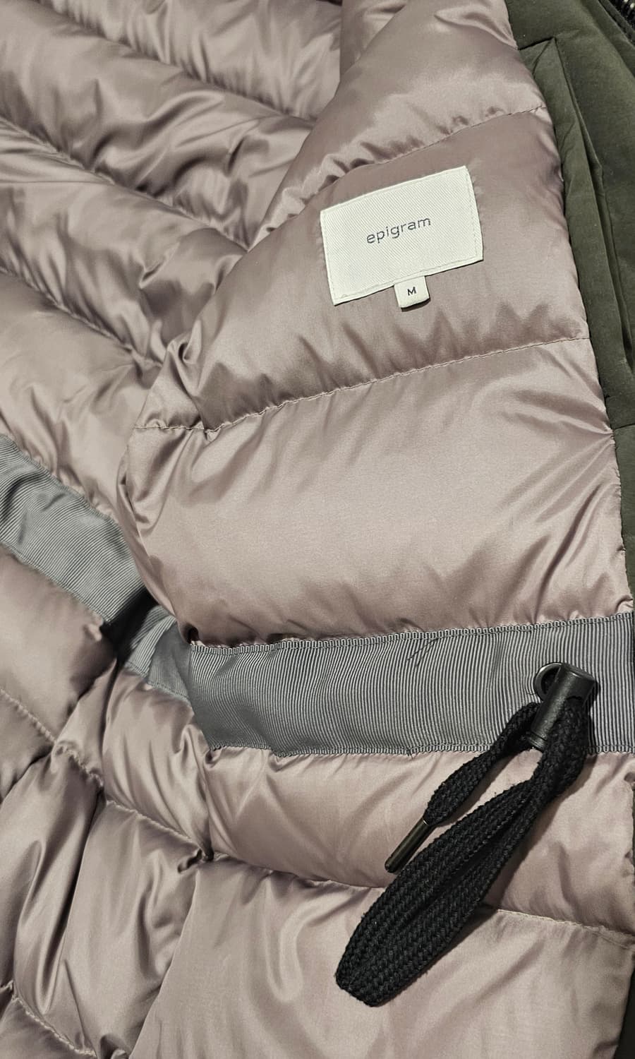 에피그램 남성 숏패딩 M 올리브색 상품이미지4