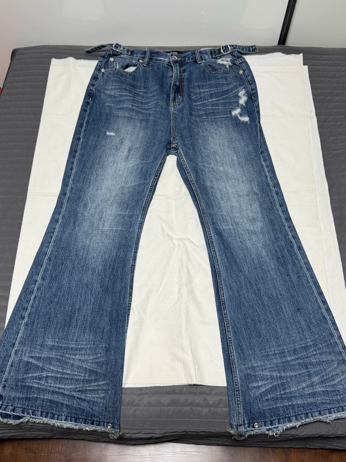 로어링라드 / 플레어 워시드 데님팬츠 (블루) / L 상품이미지3