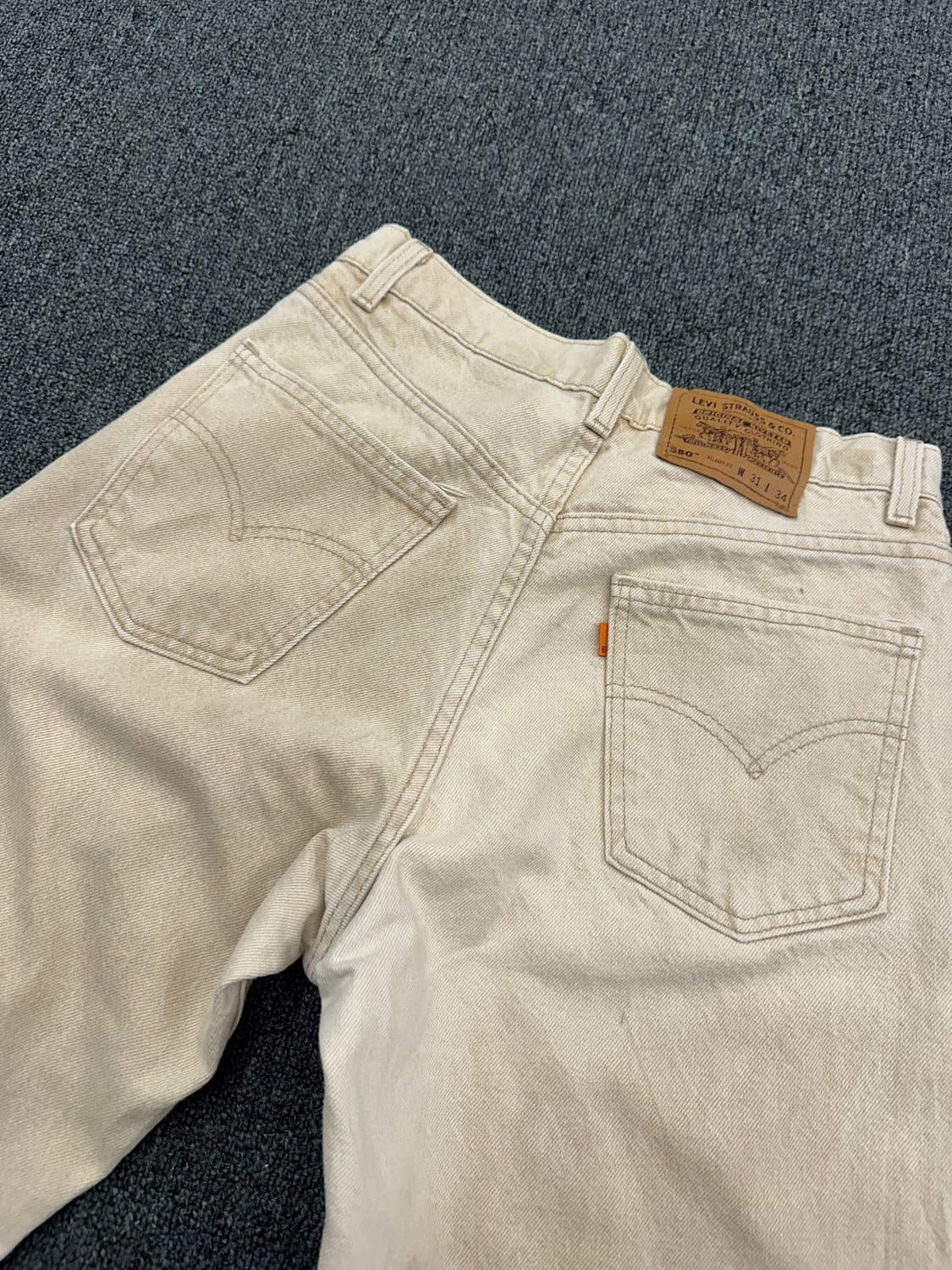 31) 90s 리바이스 550 오렌지탭 베이지 데님팬츠 상품이미지2