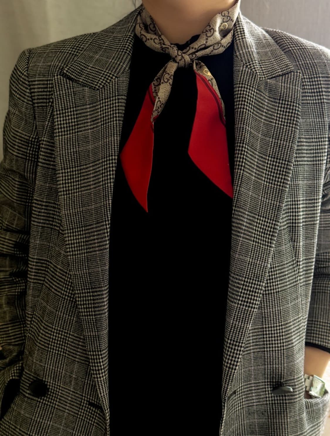 구찌 홀스빗 실크 넥보우 트윌리 상품이미지10